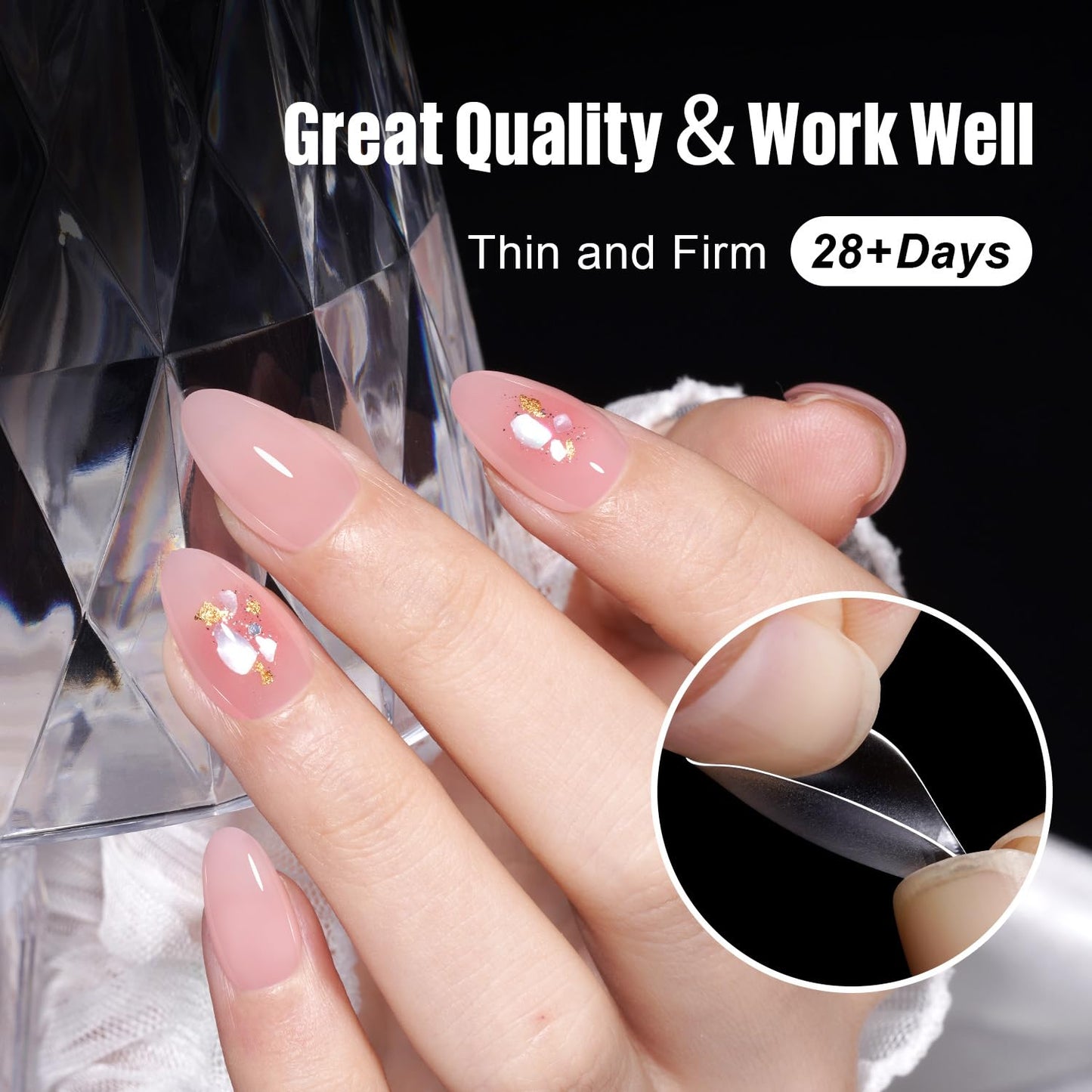 TOMICCA Short Nail Tips Extra Short Square Nail Tips, 192Pcs Fake Nails 12 Sizes Acrylic Clear Nails for Beginner and Professional DIY Gel Nails Salon