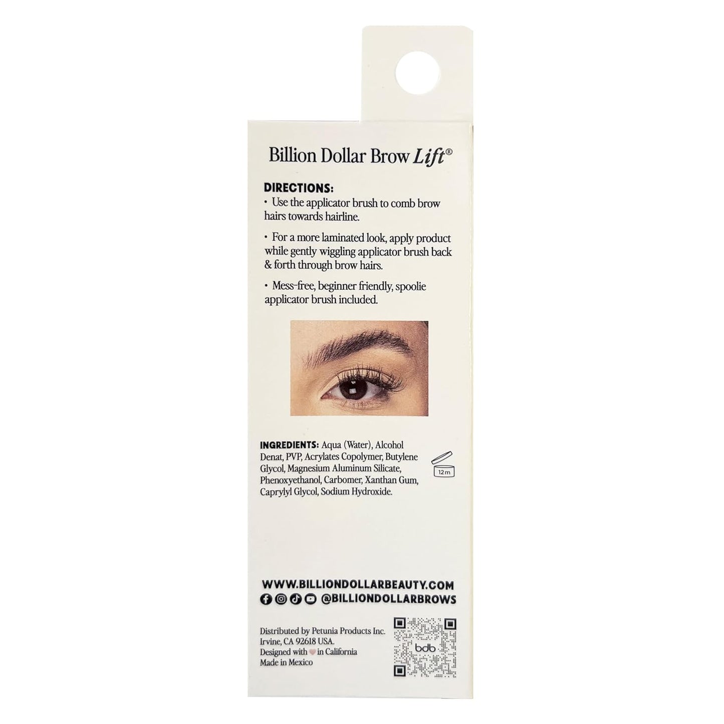 Billion Dollar Brow Lift - Clear Ultra-Hold Eyebrow Gel for Flake-Free, Long-Lasting Brow Sculpting | Vegan Formula
