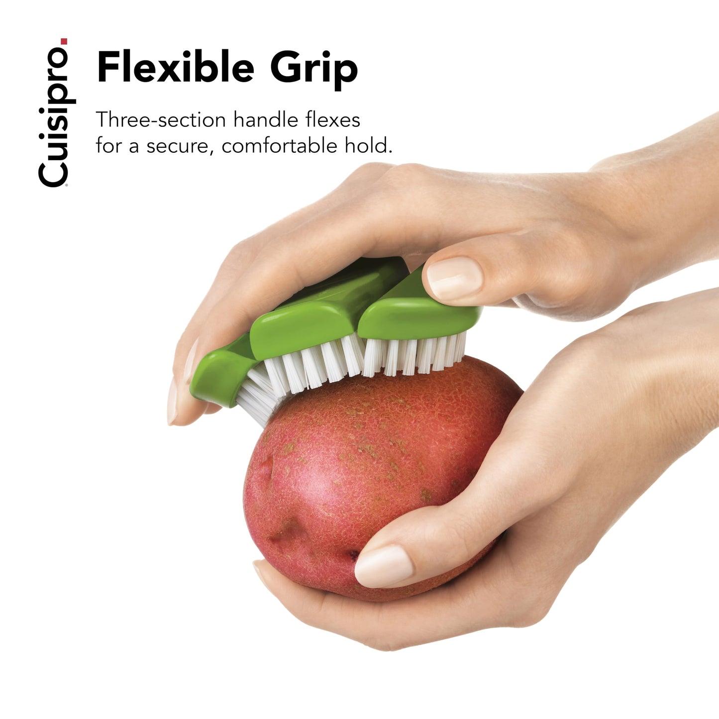Cuisipro Flexible Vegetable Brush, Green