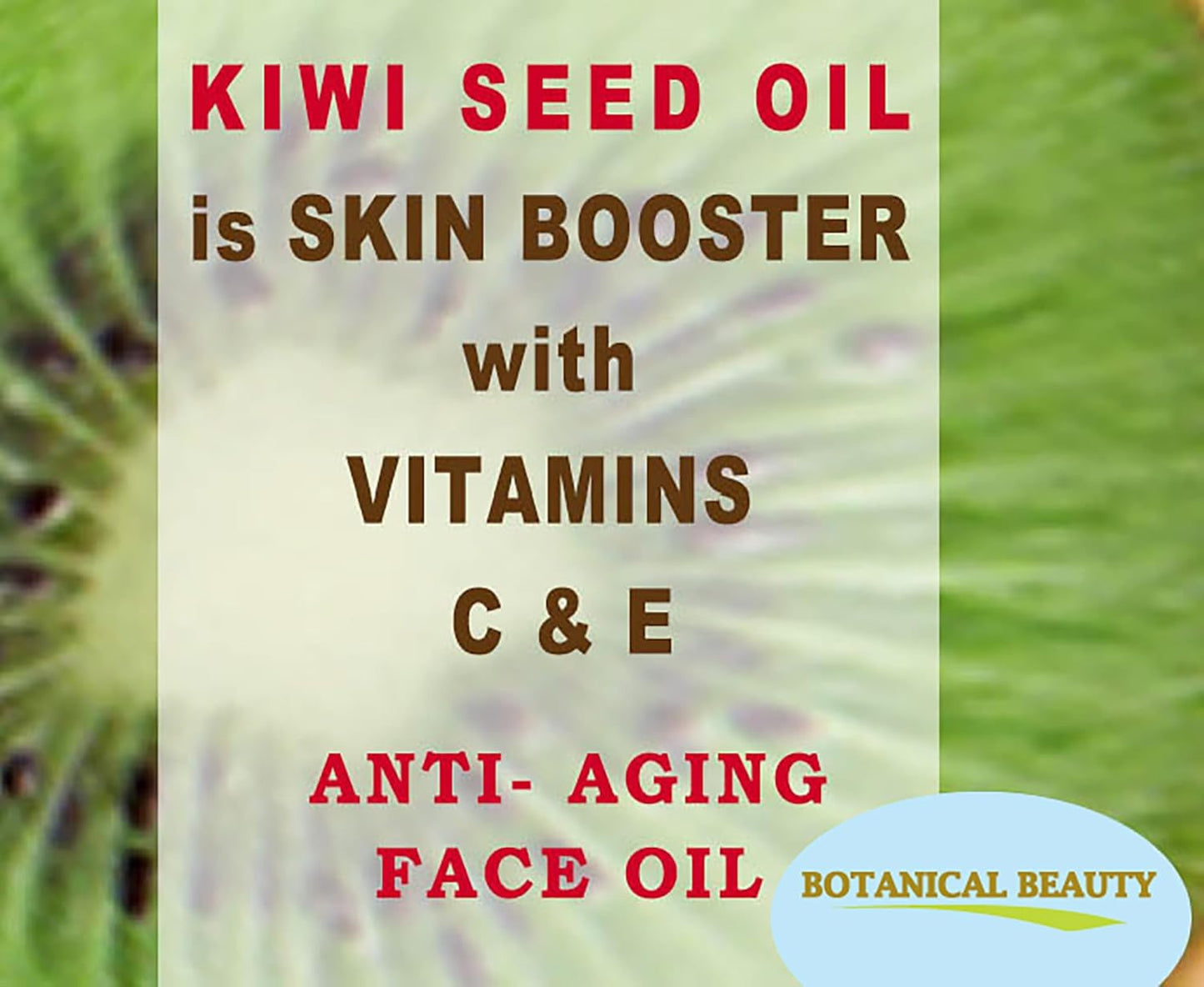 Kiwi Seed Oil - 100% Pure Natural Cold Pressed Carrier Oil for Face, Skin, Hair & Nails | 2 Fl Oz