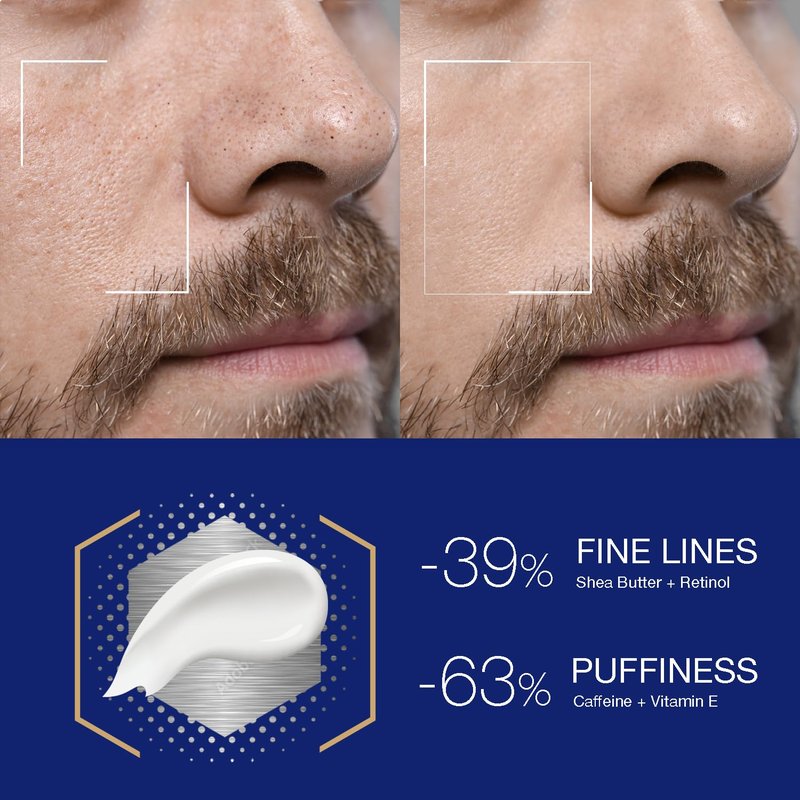 DIPSEVEN 6 in 1 Face Cream for Men: Anti-Aging Mens Moisturizer - Firming Peptide & Hyaluronic Acid & Squalane - Wrinkles Cream Eye Bag Treatment for Men (ocean, 1.7 Oz (Pack of 2))