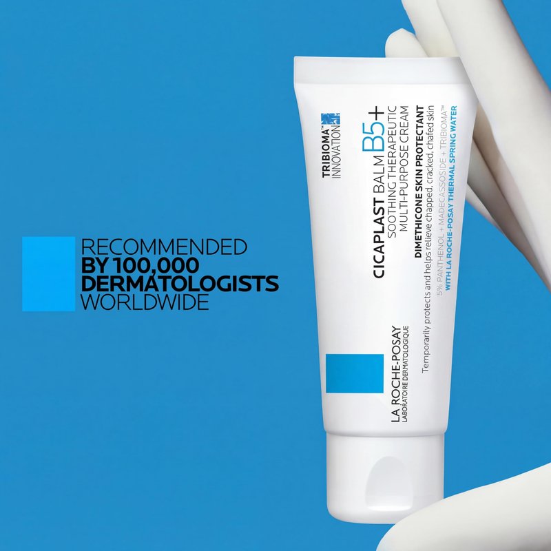La Roche-Posay Cicaplast Balm B5,Healing Ointment and Soothing Therapeutic Multi Purpose Cream for Dry & Irritated Skin,Body and Hand Balm,Baby Safe,Fragrance Free,(Pack of 2)
