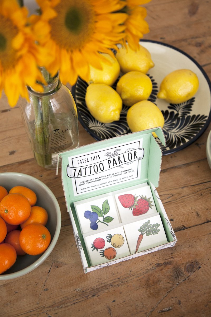 Tater Tats Pop-Up Tattoo Parlor: 100 Temporary Vegetable Tattoos