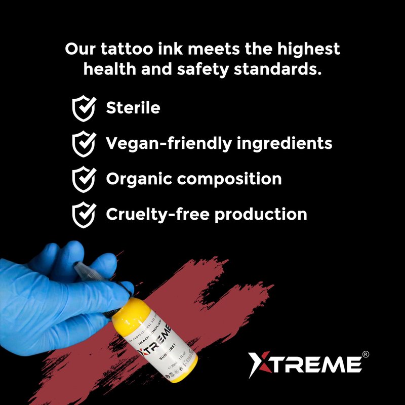 Xtreme Tattoo Ink, Versatile Medium Viscosity for Precision Tattooing, Rich Hue, Quick Healing, Acrylic-Free, Water Based, Highest Safety Stards - Ready-to-Use Tattoo Ink (Blueberry, 4 oz)