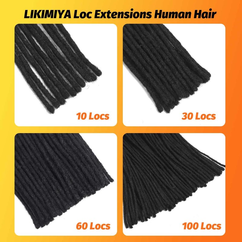 #30 Auburn Brown Loc Extensions Human Hair Dreads Extensions Dreadlock Extensions Human Hair Locs Extensions for Men Women Kids 0.4 cm 6 Inch 30 Strands Real Human Hair Locs Handmade Permanent Locs