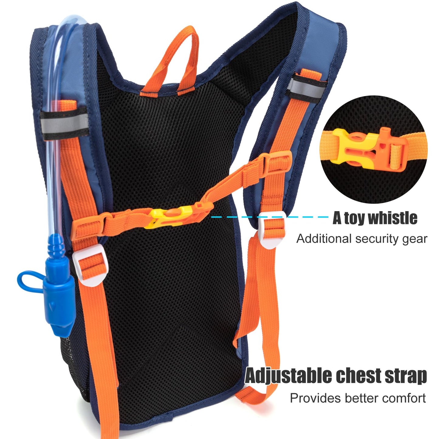 Ivygreen Kids Hydration Backpack, Hiking Backpack for Boys or Girls with 1.5L Water Bladder, Red