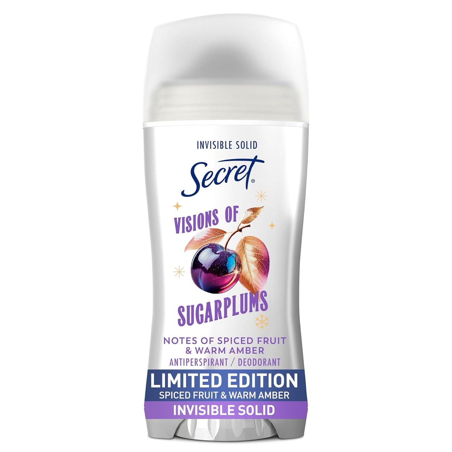 Secret Fresh Antiperspirant Deodorant for Women, 72hr Breathable Sweat & Odor Protection, Instant Freshness & Gentle, PH Balancing Minerals, Invisible Solid, Sweet Nectarine Scent, 2.6 oz