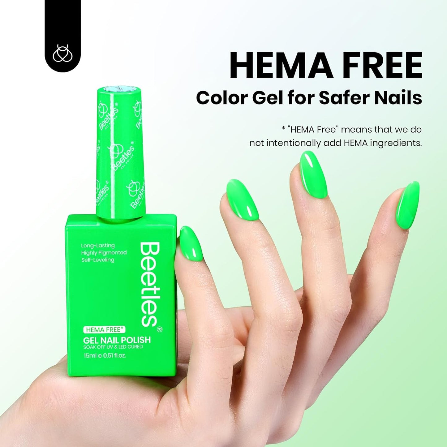 Beetles Red Gel Nail Polish 15ml 0.51 FL.OZ Red Color Soak Off U V LED 4th of July Gel Polish Nail Art Design Patriotic Manicure Salon DIY Home Colorful Bottle for Women