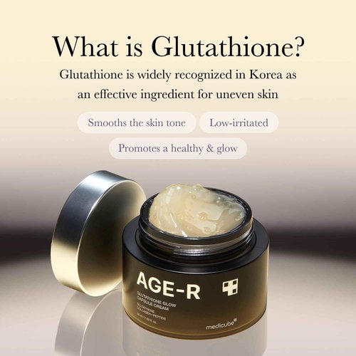 Medicube AGE-R Glutathione Glow Capsule Facial Cream - Instant Lifting Moisturizer - Collagen Peptide For Hydrating Glow - Improve Blemishes, Uneven Skin Tone - Korean Skin Care 1.69 fl.oz