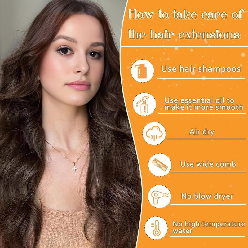 YDDM Dark Brown Tape in Hair Extensions Human Hair 18 Inch 20pcs 100% Remy Human Hair Straight Seamless Invisible Tape in Hair Extensions(2#, 18 Inch)