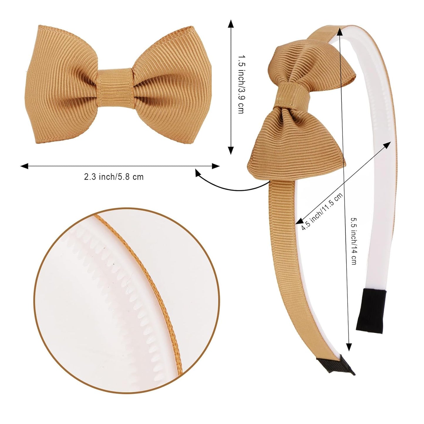 Toddler Headbands with Bows - Soft, Cute Hair Accessories for Girls (10pcs)