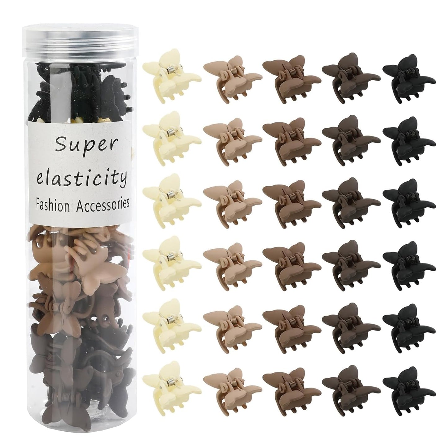 50Pcs Small Matte Hair Claw Clips, Mini Clips for Girls Women - Cute Tiny Claws for Thin Hair, Strong Grip, Neutral Color for Birthday, Christmas, Party Gifts