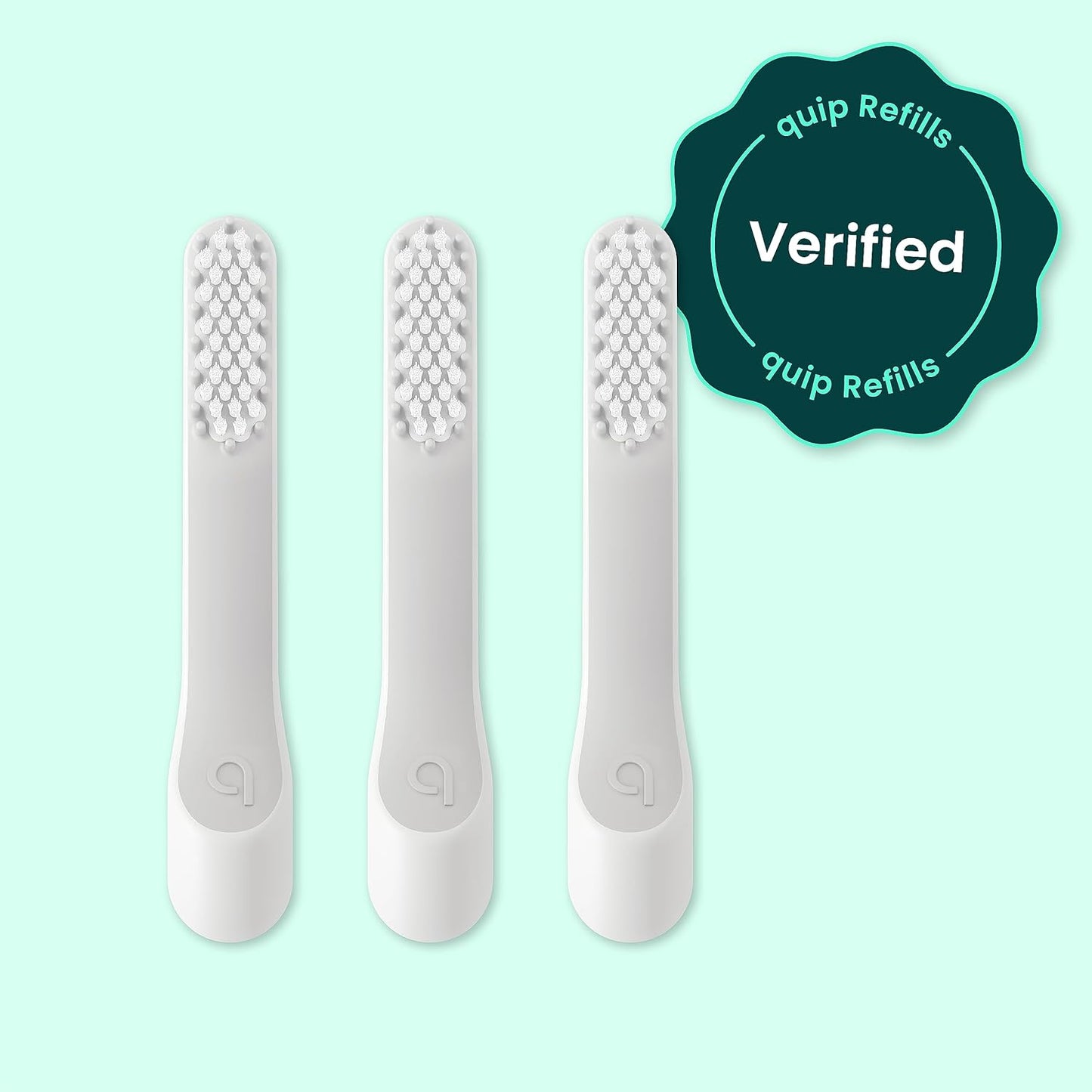 Quip Sonic Toothbrush Replacement Heads - Soft Bristle Refills for Electric Toothbrushes | 3 Pack, Lasts 3 Months Each