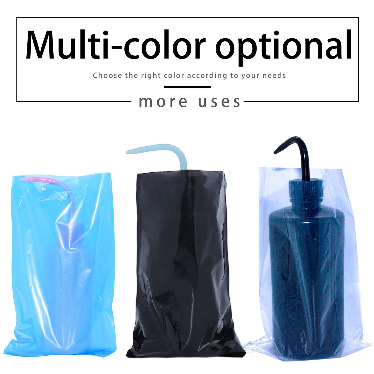 300pcs Tattoo Wash Bottle Bags,Thicken Disposable Squeeze Bottle Bags,for Tattoo Bottles Tattoo Supplies Tattoo Kits (Blue)