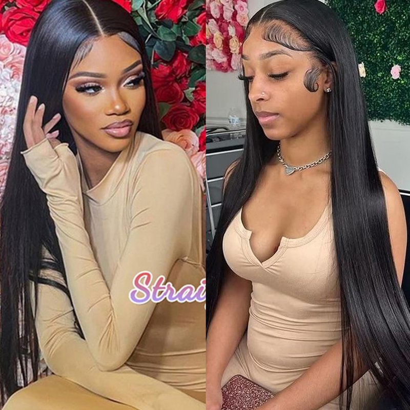Lezaxiu Black Body Wave Lace Front Wigs Pre Plucked Ready to Wear Wigs Glueless Long Wavy Wig Heat Resistant Wear and Go Wig Synthetic Lace Front Wigs for Black Women