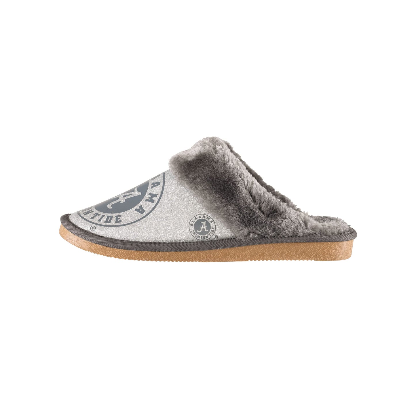 FOCO Women's NCAA College Logo Glitter Open Back Moccasin Slippers, Team Color, 11-12