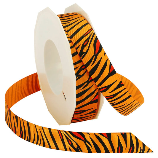 Morex Ribbon Tiger Grosgrain Ribbon, 7/8-Inch by 20-Yard, Orange