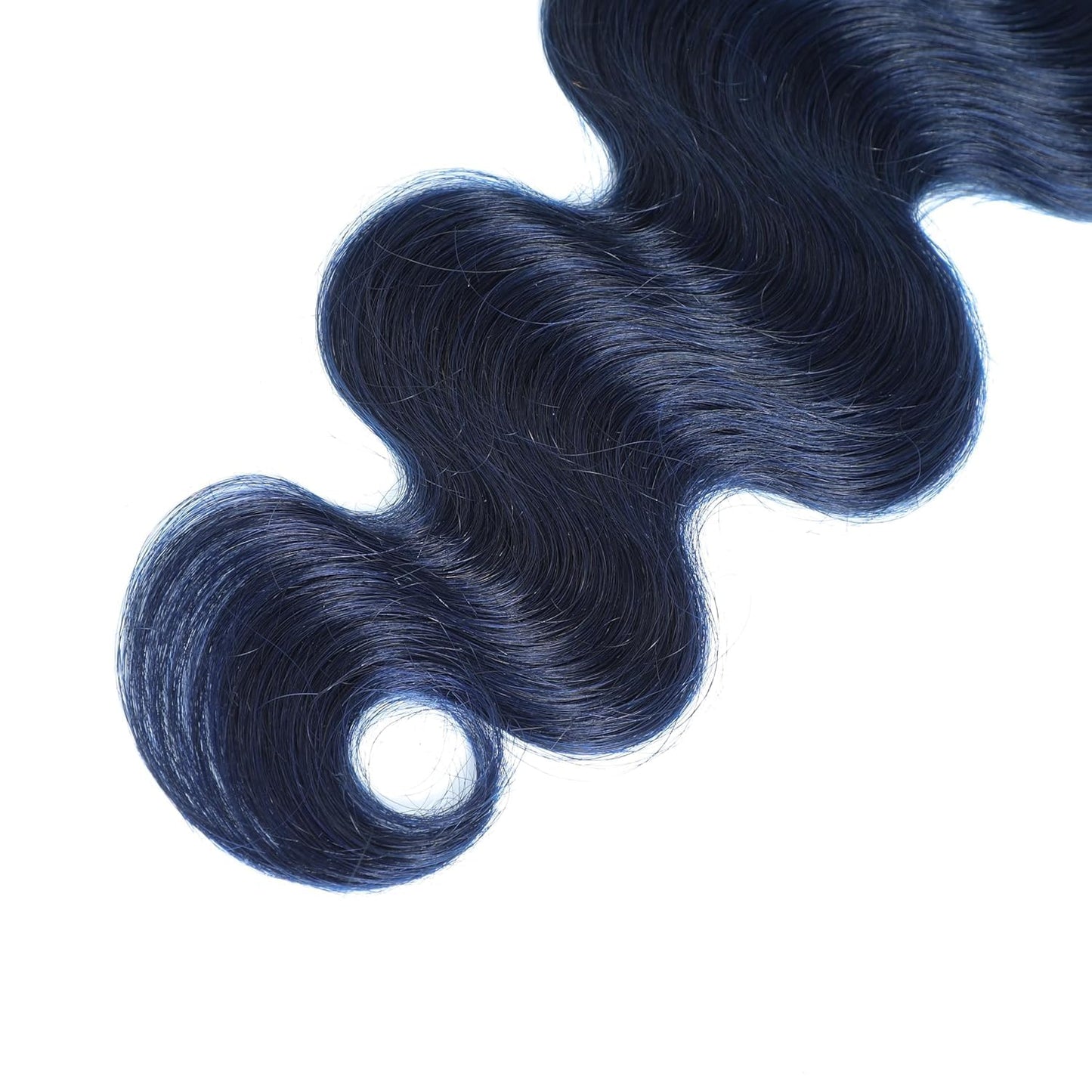 Syrenlore Dark Blue Human Hair Bundles, 12A 100% Brazilian Virgin Hair Body Wave Bule Colored Quick Weave Sew In Single Bundle 13 Inch