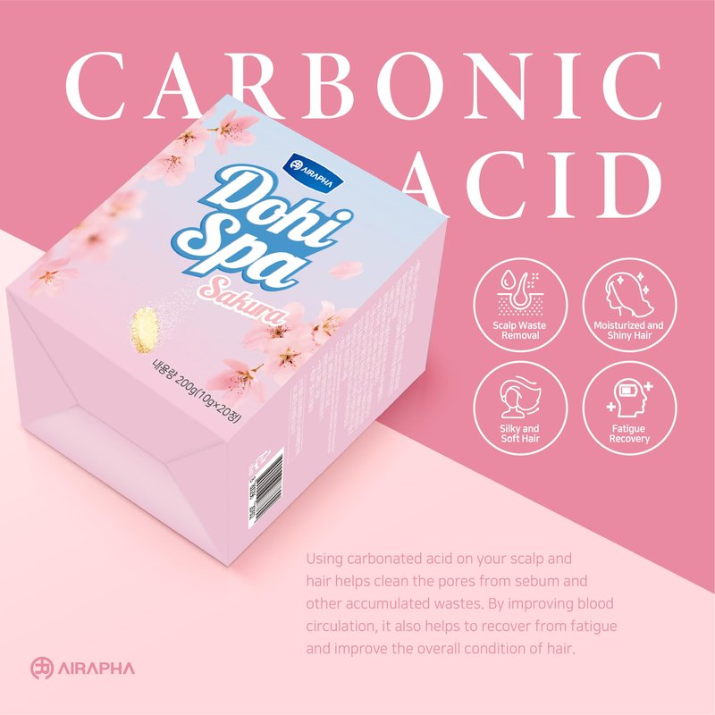 AIRAPHA Dohi Spa Carbonic Acid Tablets Hair Treatment (Sakura)