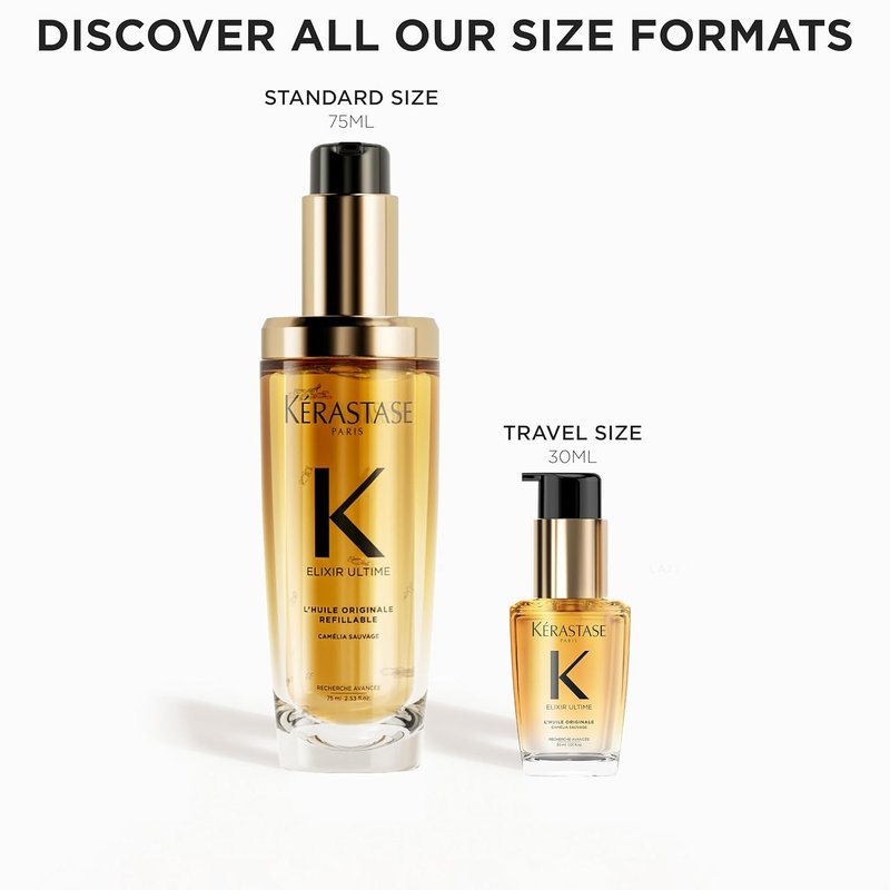Kerastase Elixir Ultime Hair Oil - Hydrating & Smoothing Formula with Wild Camellia | Nourishes & Strengthens Hair