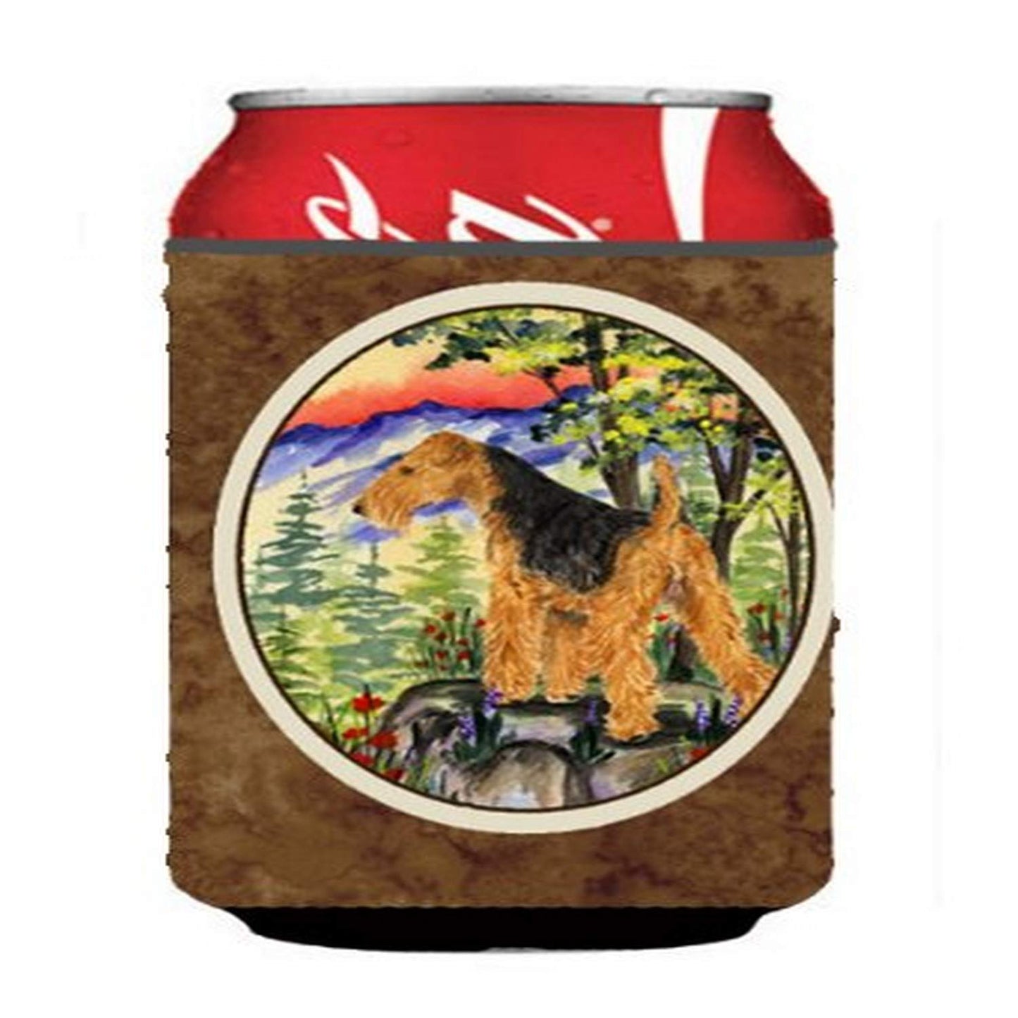 Caroline's Treasures SS8228CC Lakeland Terrier Can or Bottle Hugger Cooler Washable Drink Sleeve Collapsible Beverage Insulated Holder, Can Hugger, Multicolor