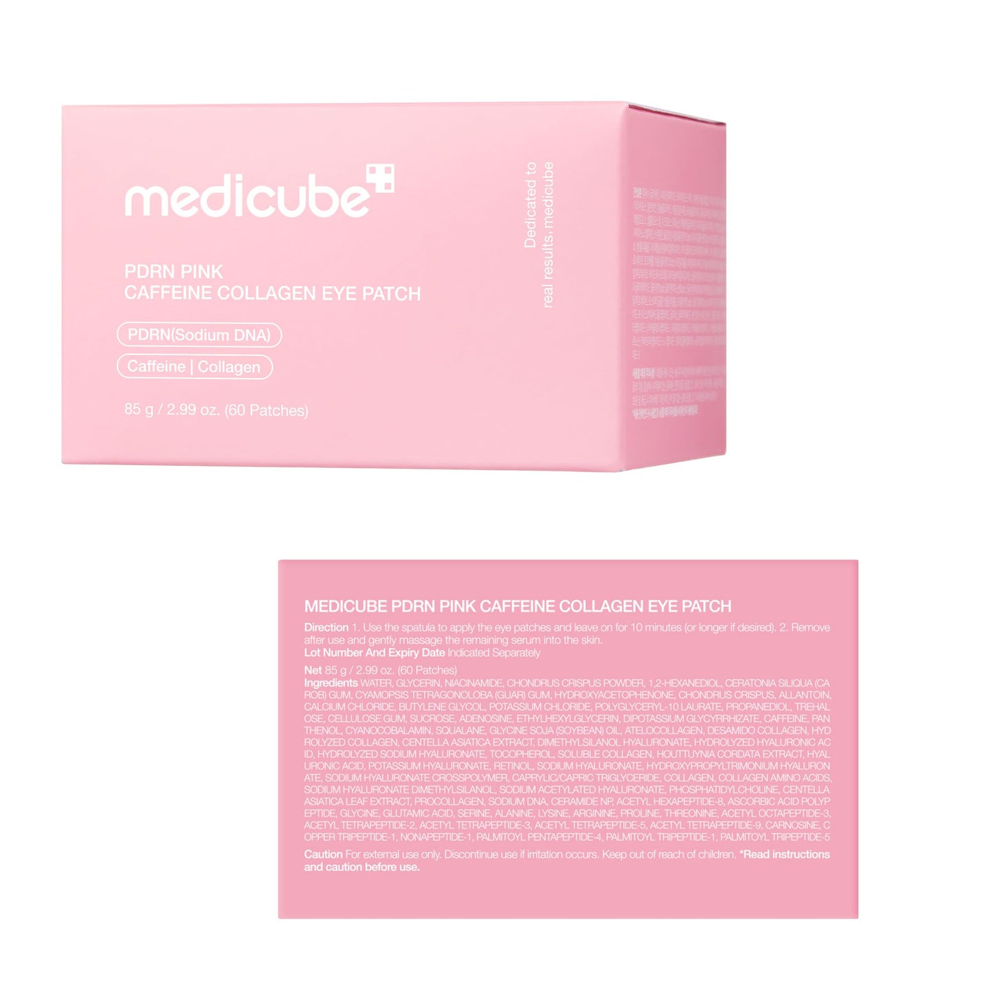 medicube Eye Patch PDRN Caffeine Collagen | Gel Eye Patches for the appearance of Dark Circles, Undereye Bags | Firming, Age-Defying Care with Retinol, Collagen | Korean Skincare | 30 Pairs