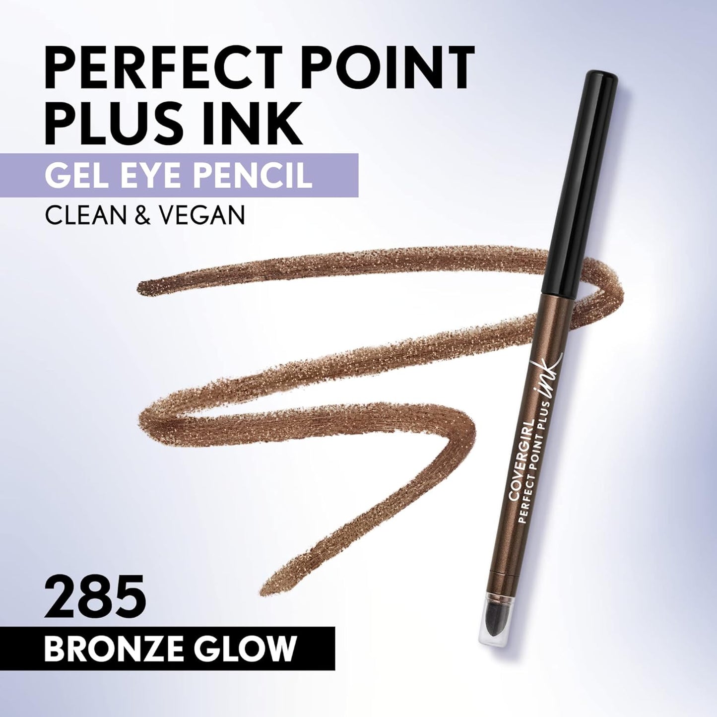 COVERGIRL Perfect Point Plus Ink Gel Eye Pencil, Pigmented, Long-Wearing, Vegan Formula, Matte Jet Black 275, 0.01oz
