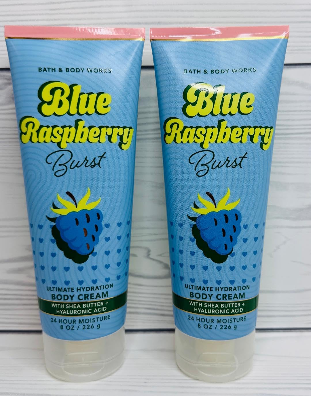 Bath & Body Works Blue Raspberry Burst Ultimate Hydration Body Cream 8 Ounces Pack of 2