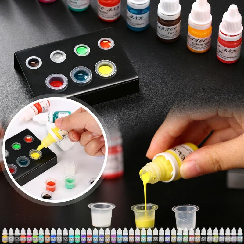 Professional Tattoo Kit - 4 Machine Guns, 40 Color Inks & Power Supplies | Complete Set for Beginners