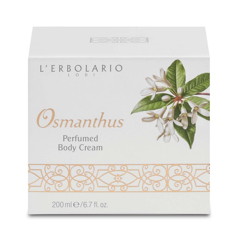L’Erbolario Osmanthus Perfumed Body Cream - Moisturizing Cream for Dry Skin - Osmanthus, Cocoa Butter, Vitamin E - Anti-Aging Skin Care - 6.7 oz