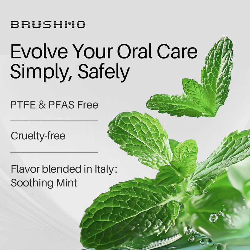 Brushmo Black Floss (BBFloss) - Expanding Floss, Gum-Friendly Soothing Mint Dental Floss, Natural Vegan Wax to Remove Plaque from Teeth, Dentist Designed PTFE & PFAS Free Oral Care, 3 Spools, 163 yd