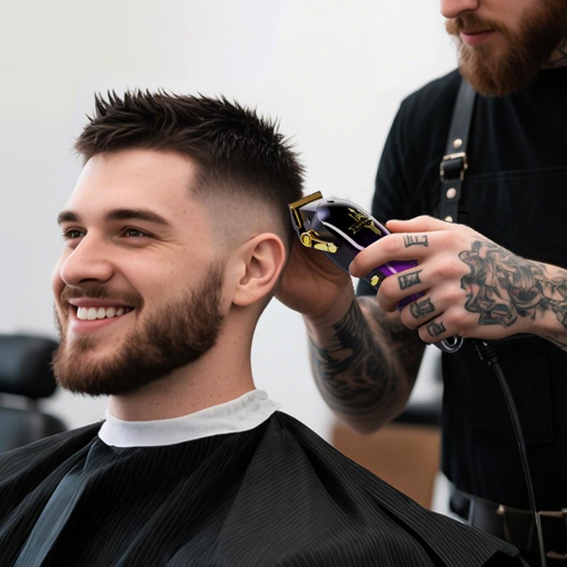 SUPRENT® PRO Professional Hair Clippers for Men- Premium Barber Clippers DLC-Coated Blade & Brushless Motor- Rechargeable Haircutting Kit with DIY Customizable Casing- Gift for Men