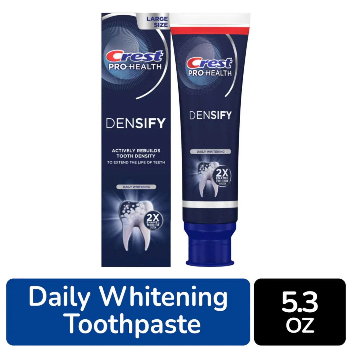 Crest Pro-Health Densify Toothpaste, Daily Whitening 5.3 Oz (Pack of 3)