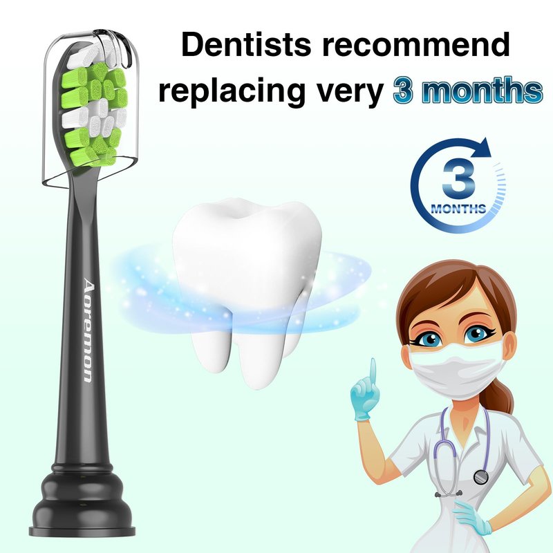 Aoremon Toothbrush Replacement Brush Heads for Philips Sonicare, 10 Count