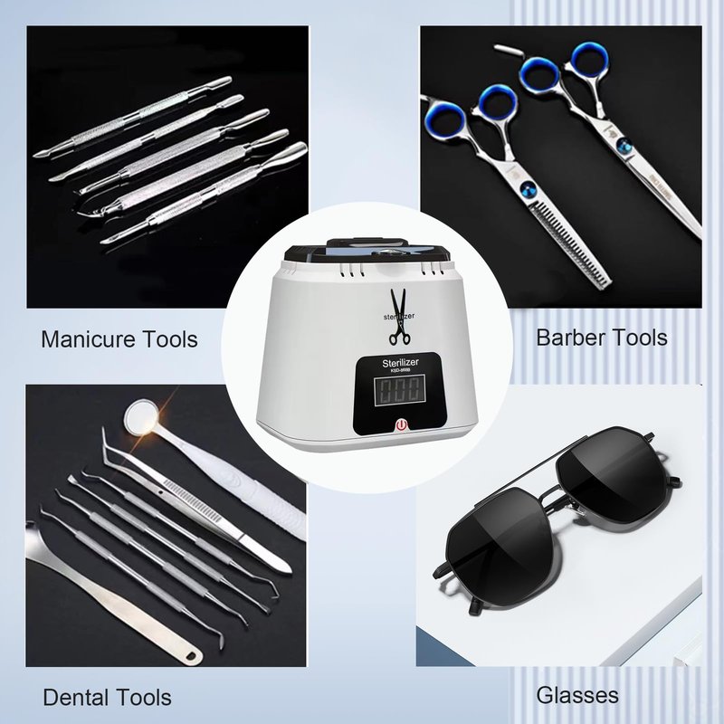 LINBEAUTI Nail Tool Sterilizer High-Temperature Nail Sterilizer Portable For Metal Nail Art Tools Dental Tool Sterilizer with Glass Beads Sterilizer High Temperature For Manicure Salon