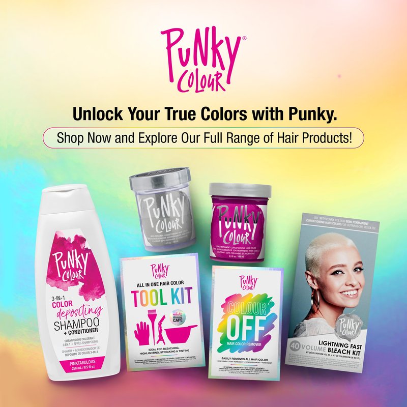 Punky Colour 3-in-1 Color Depositing Conditioner & Hair Cleanser – Pinktabulous, Semi Permanent Hair Color, Temporary Hair-Dye, Sulfate-Free, Vegan, 8.5 fl oz