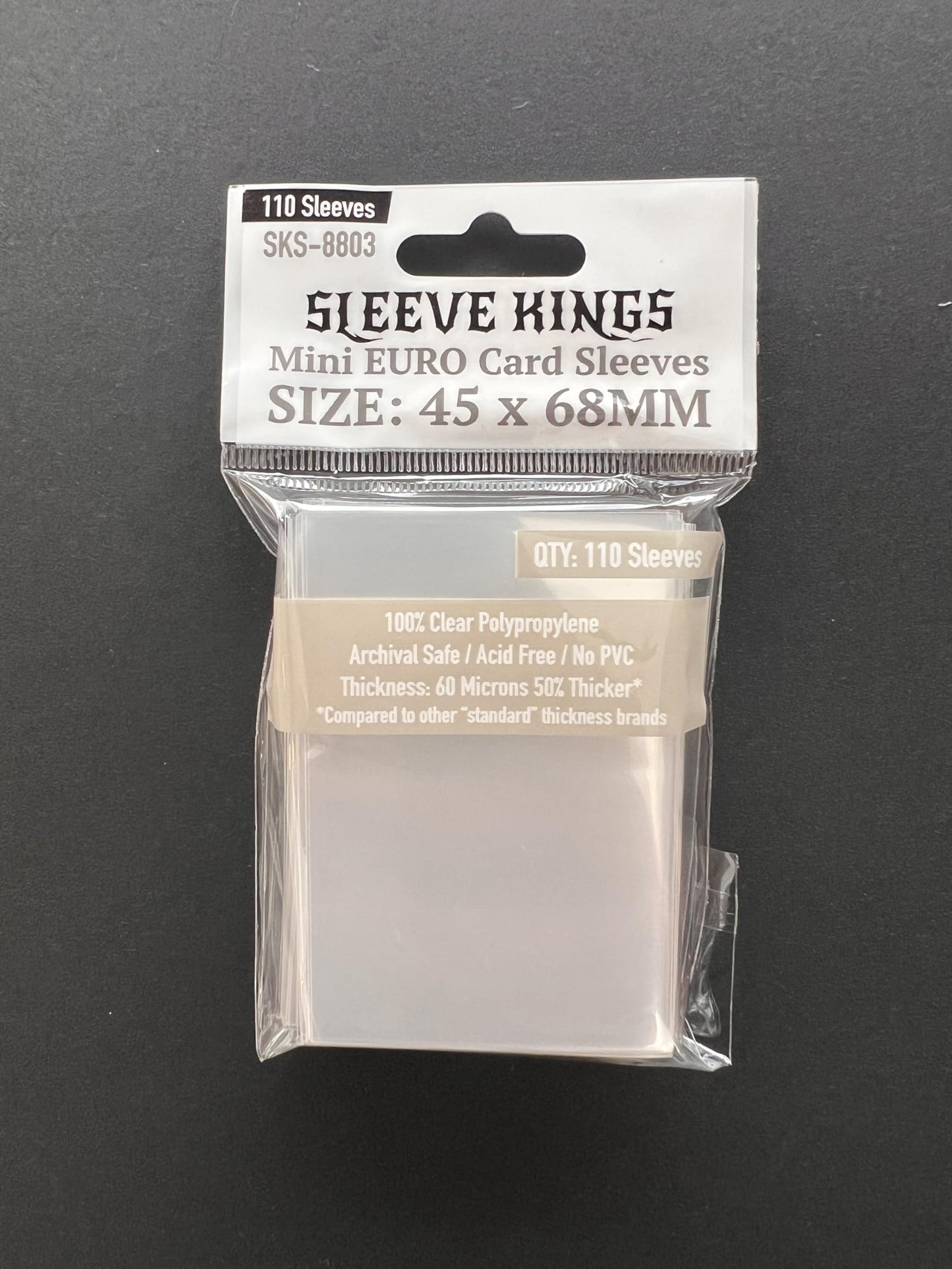 Sleeve Kings Mini Euro Card Sleeves 45 X 68 mm (10x110 Pack, 1100 Sleeves)