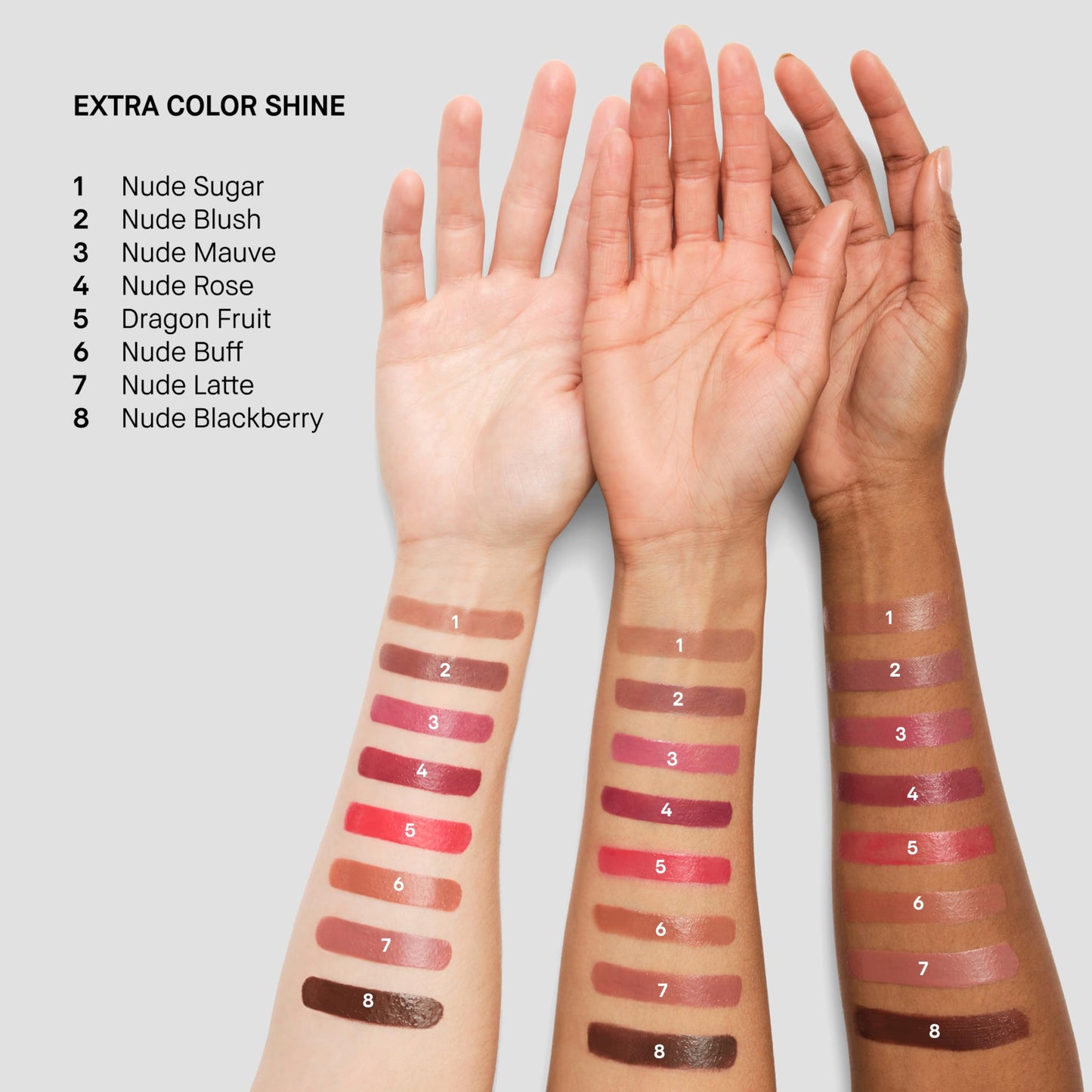Bobbi Brown Extra Color Shine | Lipstick-Like Color with Balmy Hydration & Water-Glazed Shine | Jojoba & Safflower Botanical Blend, 0.1 Ounce, Nude Rose