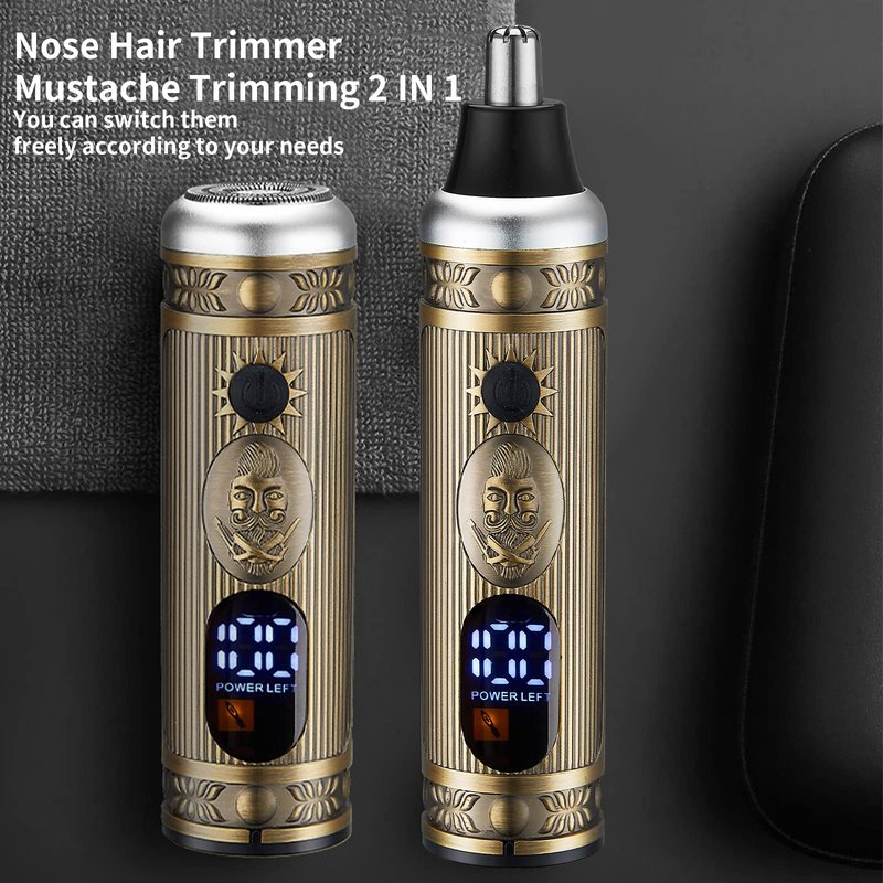 Lanumi Hair Clippers for Men Cordless Hair Trimmer Beard Trimmer/Nose Trimmer Professional T-Blade Trimmer USB Rechargeable Hair Cutting Grooming Kit Barber Clippers Set LED Display