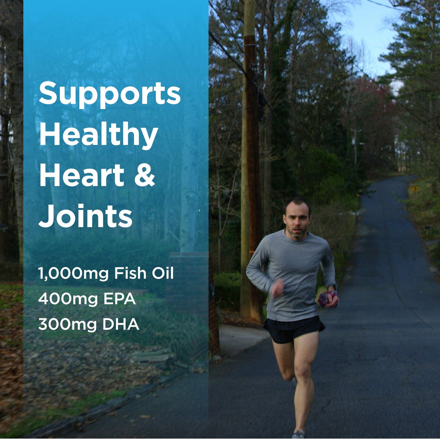 PEREGRUNE Runner Omega 3 Fish Oil | Helps Support Heart & Joint Health for Running with Omega- EPA & DHA | 1400 mg, 1 Month Capsules for Men and Women | Triple Strength Nutritional Sport Supplement