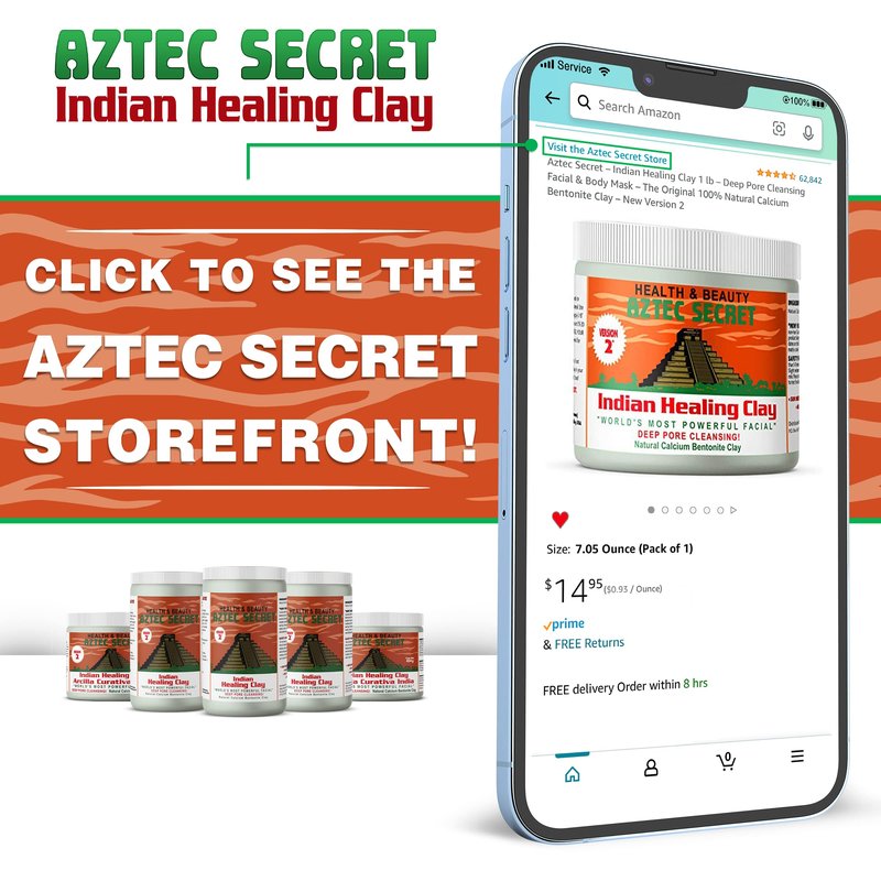 Aztec Secret – Indian Healing Clay – Deep Pore Cleansing Facial & Body Mask – The Original 100% Natural Calcium Bentonite Clay – New Version 2-32 Oz (Pack of 1)