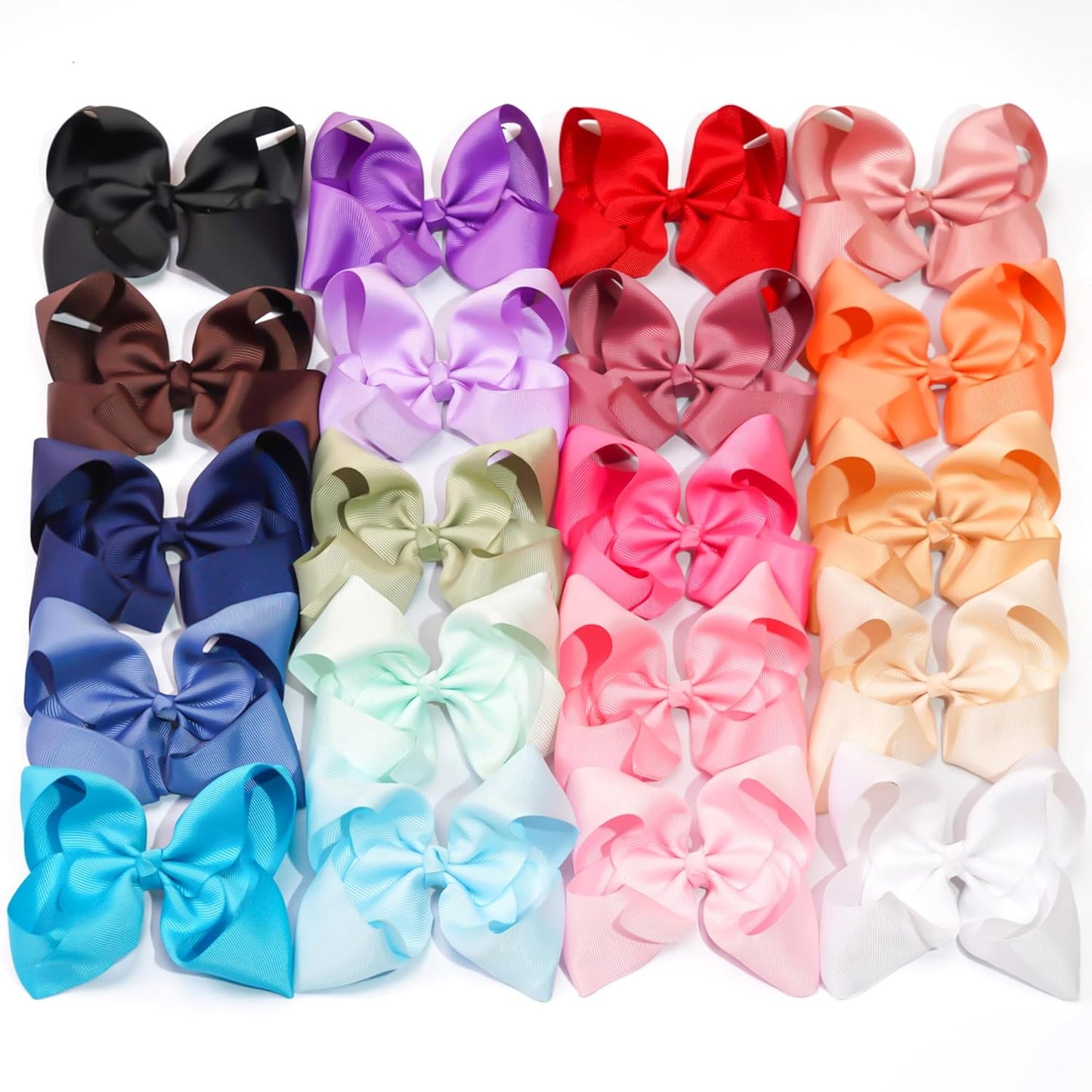 40Pcs 3 inch Hair Bows for Girls Grosgrain Ribbon Toddler Back to School Hair Accessories with Alligator Clips for Baby Girls Kids in Pairs