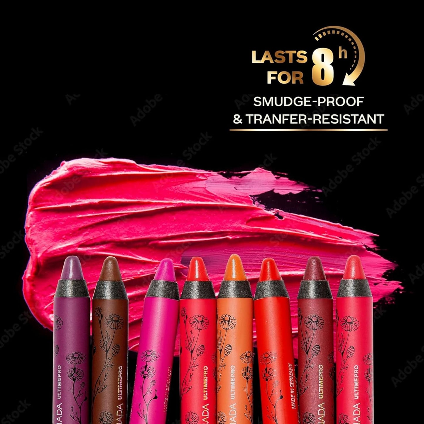 Matte Lip Crayon - Midnight Rose 12 | Long-Lasting, Highly Pigmented & Smudge-Proof Lip Color | Creamy Texture, Bold Matte Finish | 0.09 Oz (2.8g)