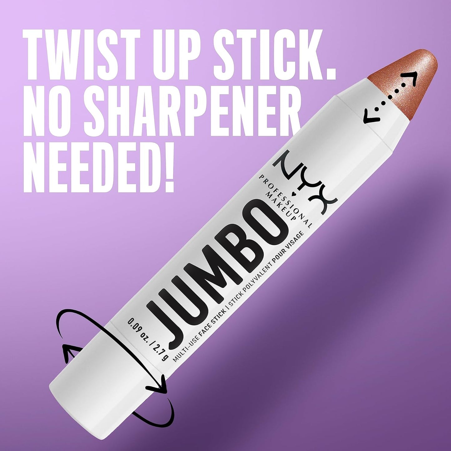 NYX PROFESSIONAL MAKEUP, Jumbo Multi-Use Face Highlighter Stick - Vanilla Ice Cream
