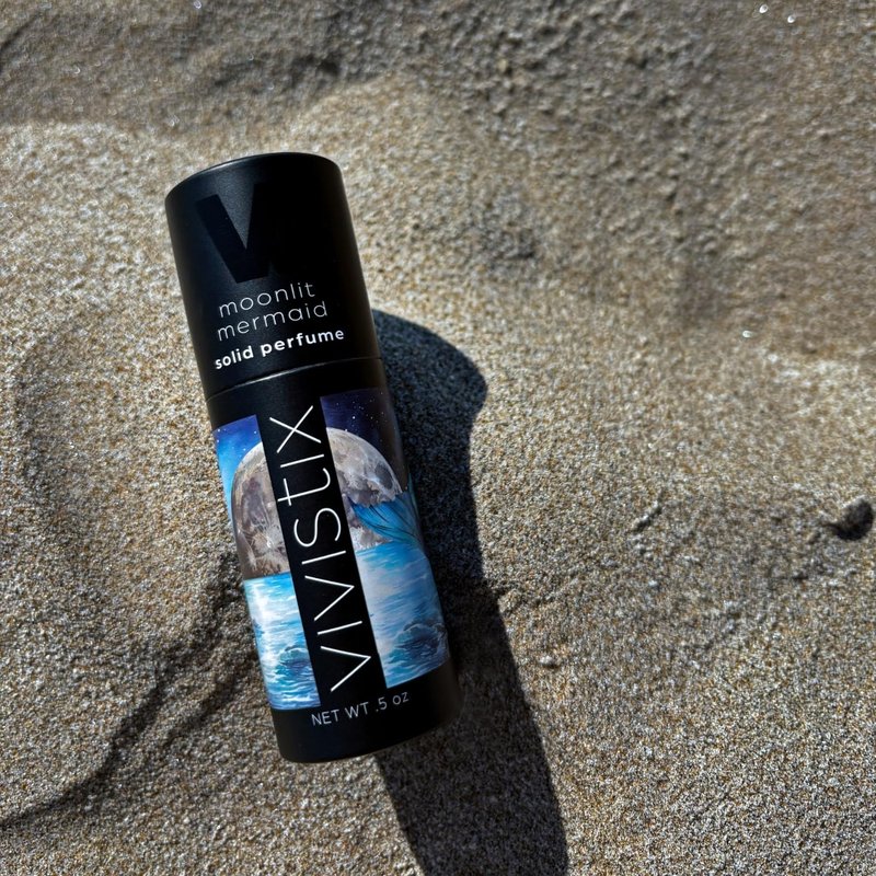 Vivistix Solid Perfume Stick | Moonlit Mermaid scent | Portable, clean, fresh, aquatic travel perfume | Made in the USA | no parabens, phthalates, or preservatives