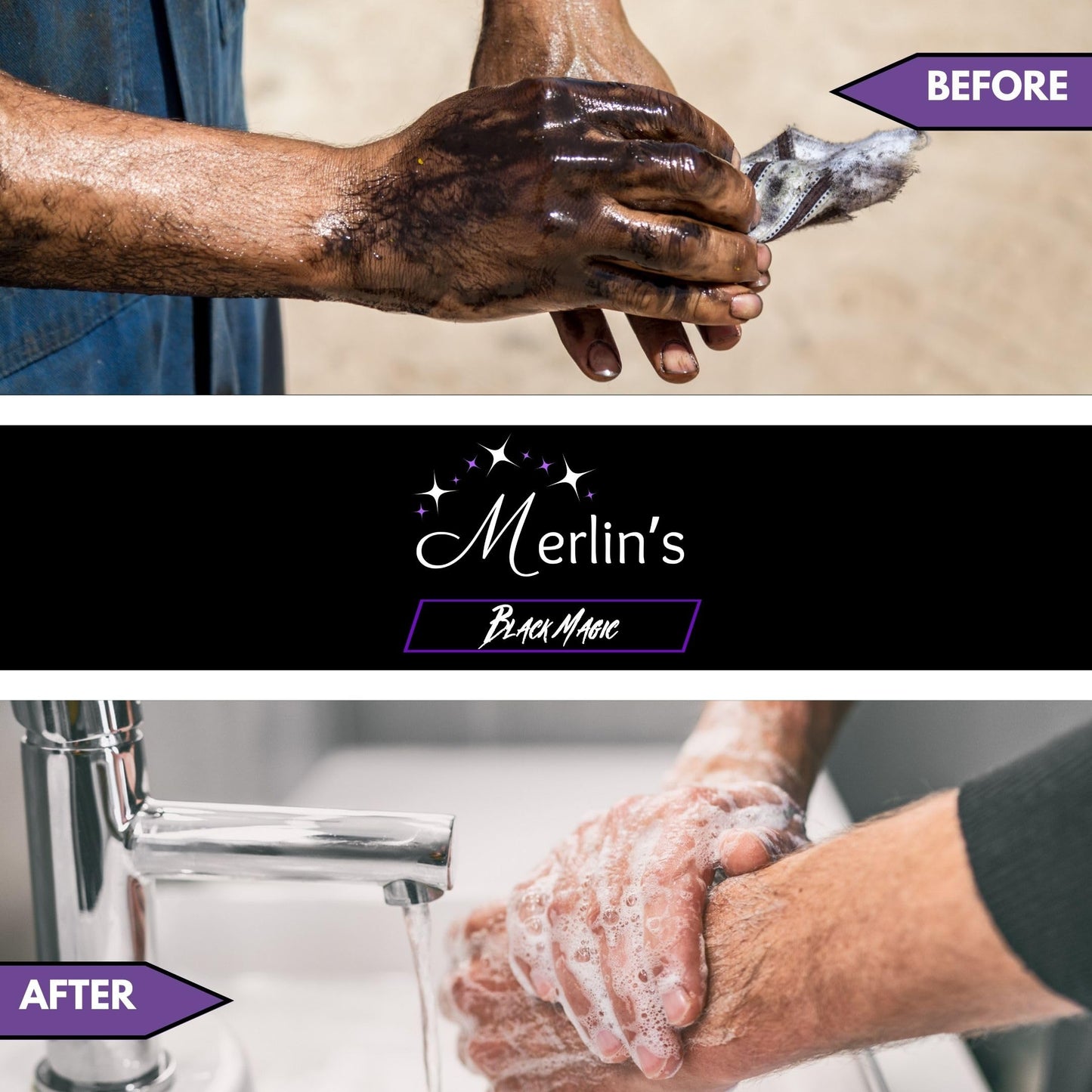 Merlin's Black Magic Heavy Duty Hand Cleaner, Dolomite Scrub, 9.4oz
