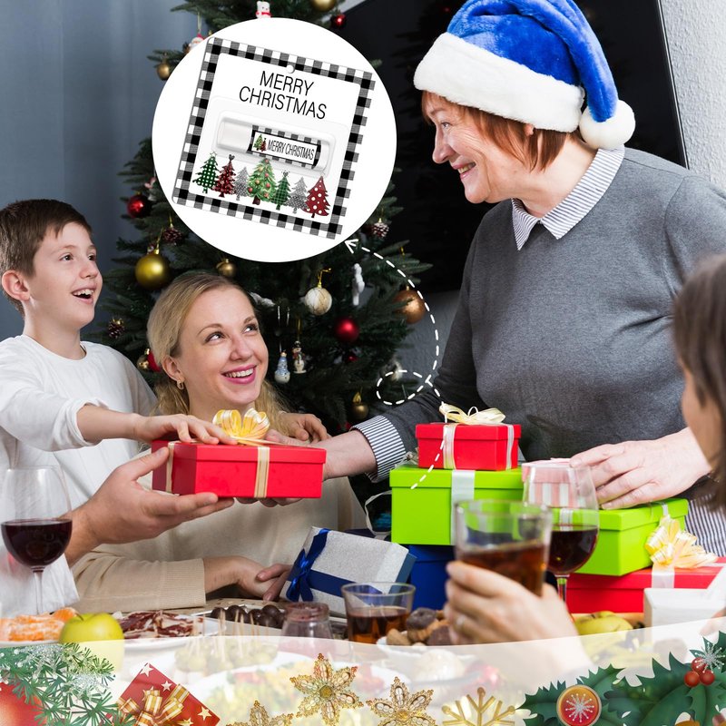 50 Pack Christmas Lip Balm Gift Bulk, Moisturizing Nourishing Lip Balm Appreciation Gift, Xmas Holiday Birthday Party Favors Stocking Stuffers for Women Men Coworker Employee Teacher (Christmas Tree)