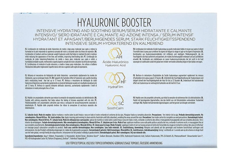 Isdinceutics Intensive Hyaluronic Acid and Peptide Booster - Facial Serum in Ampoules, 0.06 FL OZ x 10 ampoules