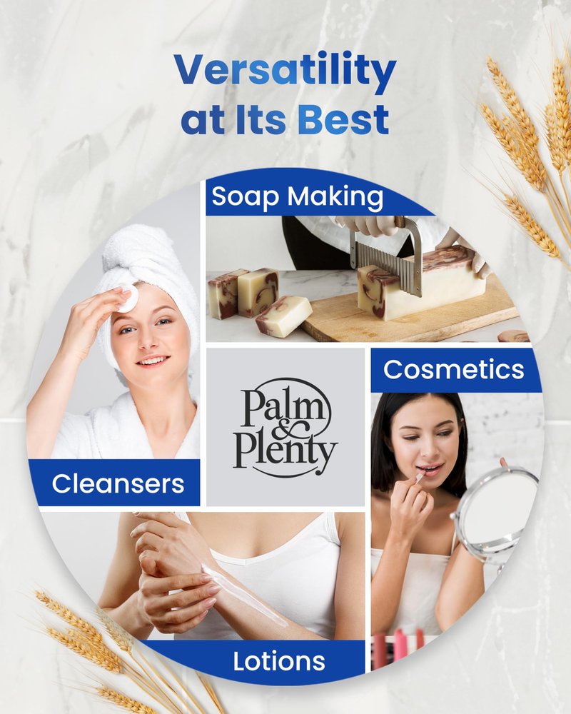 Palm and Plenty 100% Pure Colloidal Oatmeal - Unscented, DIY Bath Products, Skincare, Cosmetics, Natural Oatmeal Bath for Itching, Soothing Agent for Itchy, Irritated Skin - 2 Pack (32oz)