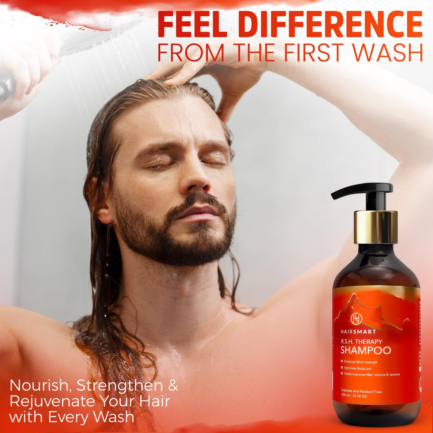 HairSmart Hair Growth Shampoo with Ginger, Amla & Neem | Shampoo for Thinning Hair | Hair Growth Products, 100ml